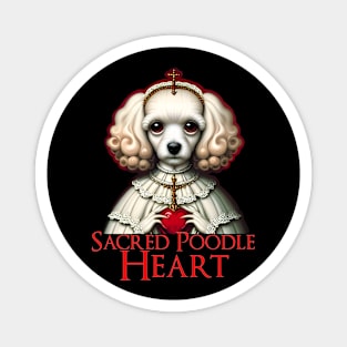 Sacred Poodle Heart Magnet